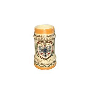 Germany Deutschland Mini Beer Stein Beige Tan Mug 3" tall